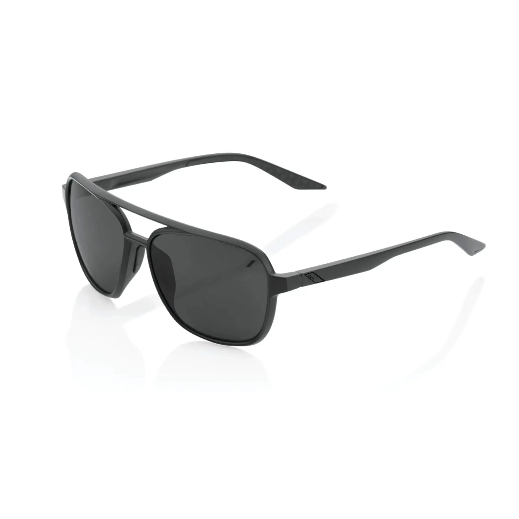 100% Kasia Glasses Matt Black / Black Mirror Lens