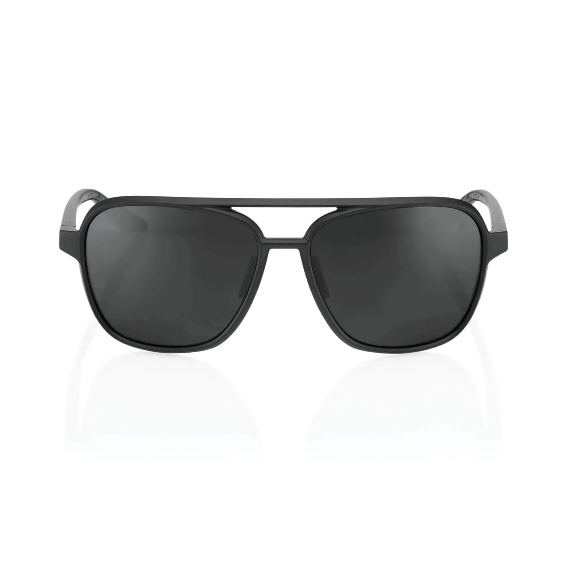 100% Kasia Glasses Matt Black / Black Mirror Lens