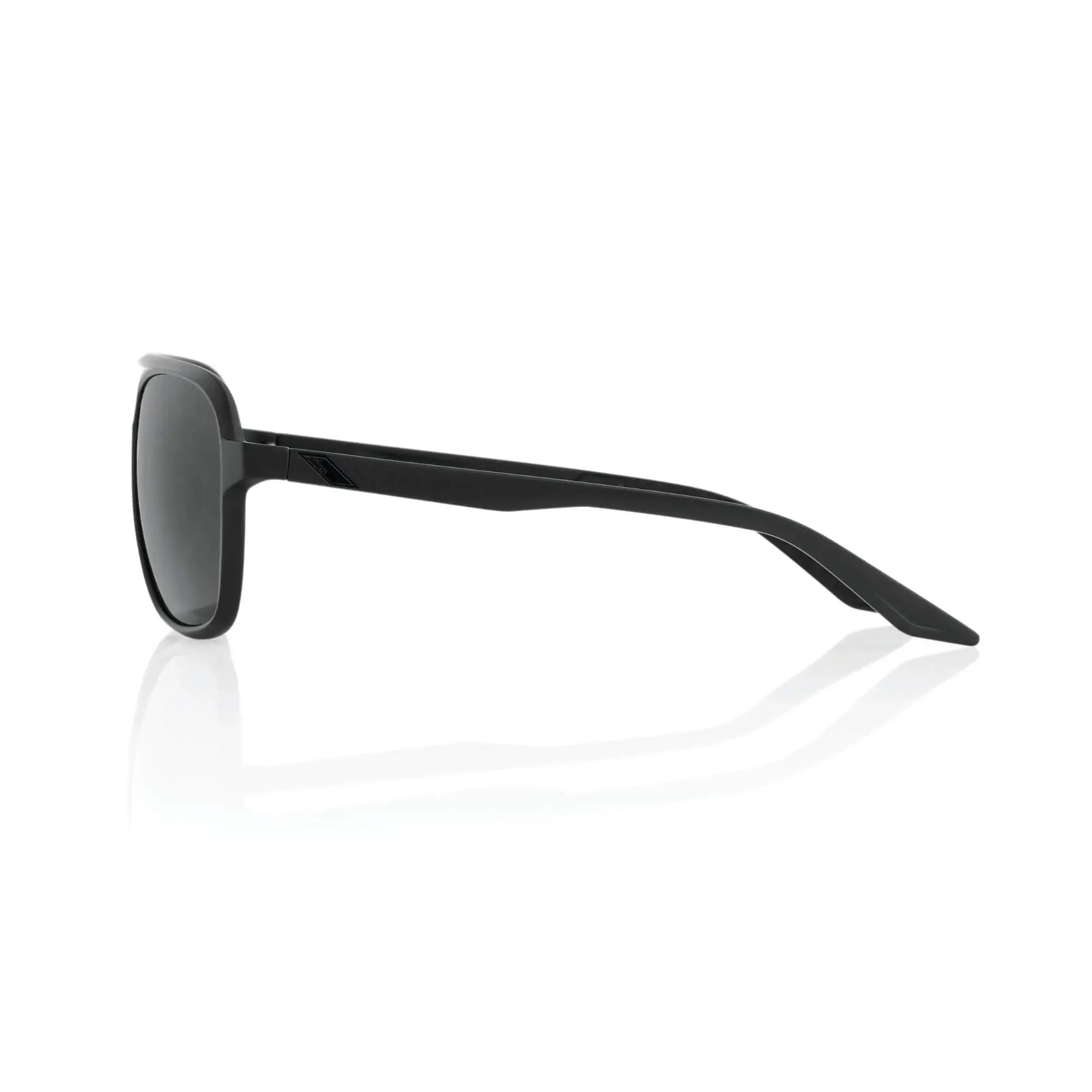 100% Kasia Glasses Matt Black / Black Mirror Lens