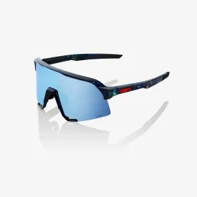 100 Percent Sunglasses - S3 - Black Holographic - HiPER® Blue Multilayer Mirror Lens