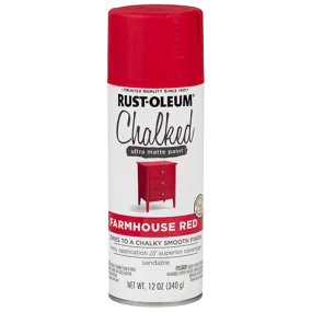 12 OZ Chalked Paint Ultra Matte Spray Paint - Farmhouse Red