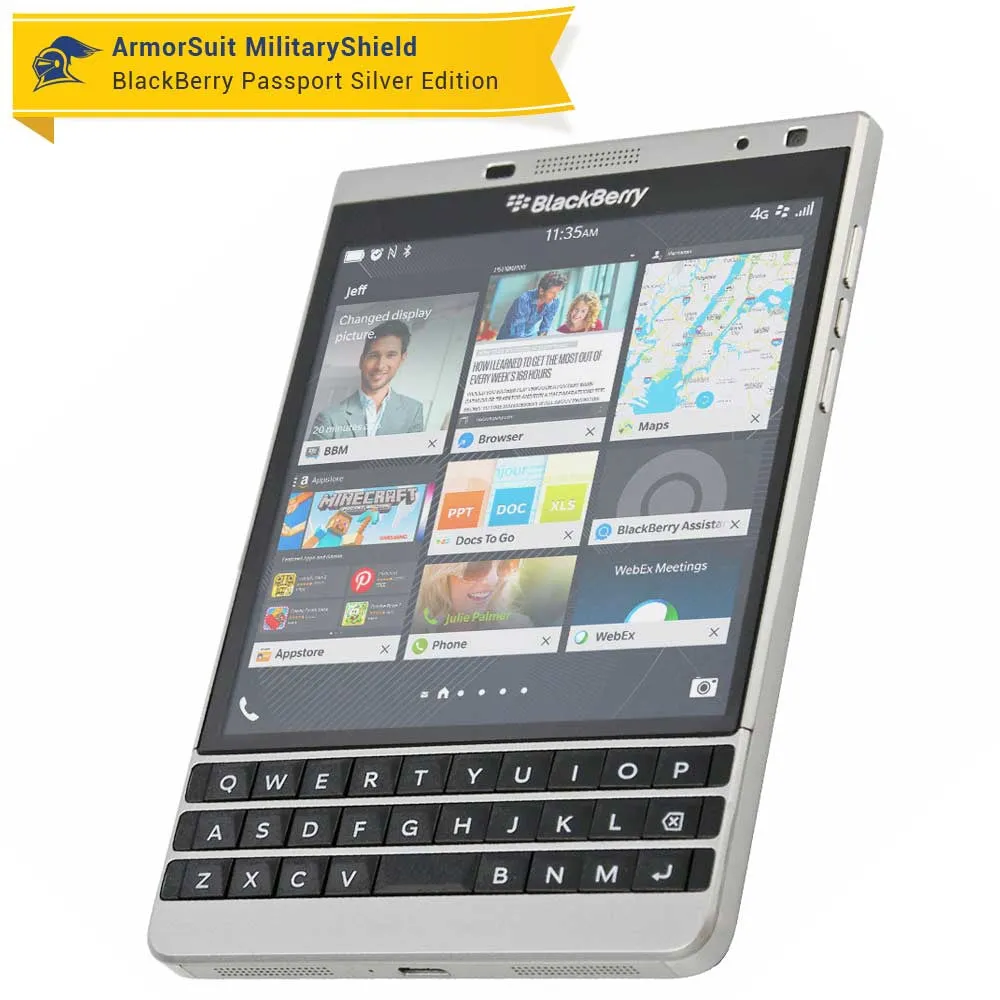 [2 Pack] BlackBerry Passport Sliver Edition (Anti-Glare) Matte Screen Protector
