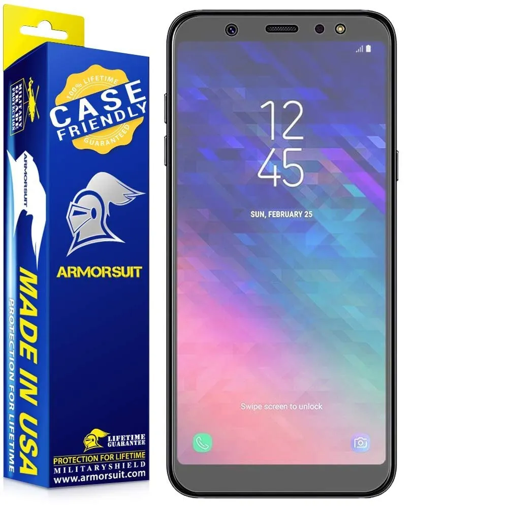 [2-Pack] Samsung Galaxy A6 Matte Case-Friendly Screen Protector