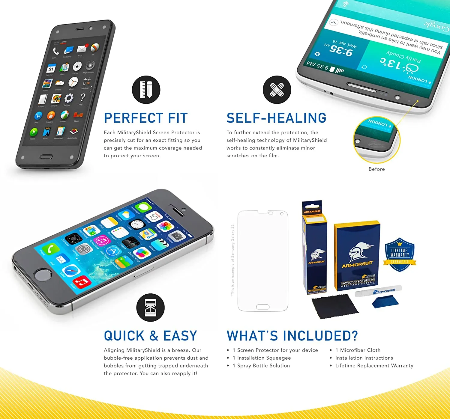 [2-Pack] Samsung Galaxy A6 Matte Case-Friendly Screen Protector