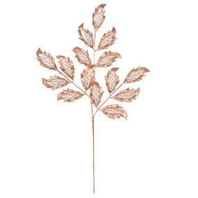 22" Cafe Latte Matte Mistletoe Leaf Spray