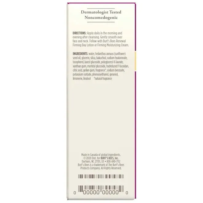 Burt's Bees Renewal Intensive Firming Serum 1 fl. oz. Serum