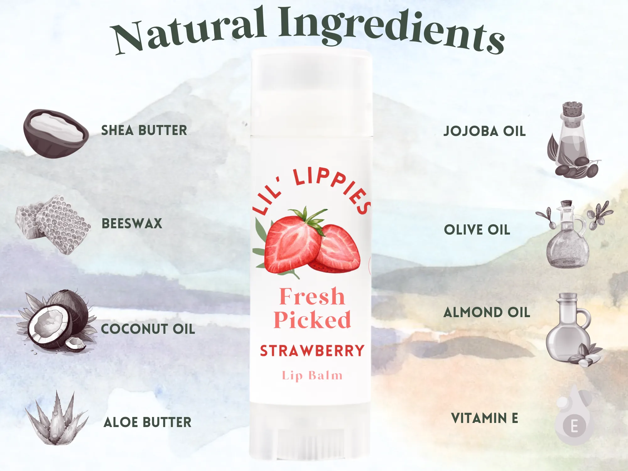 Candy Cane Lip Balm - Lil' Lippies Kids Peppermint
