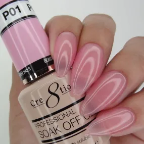 Cre8tion Gel Polish, French Collection, P01, Crystal Pink, 0.5oz