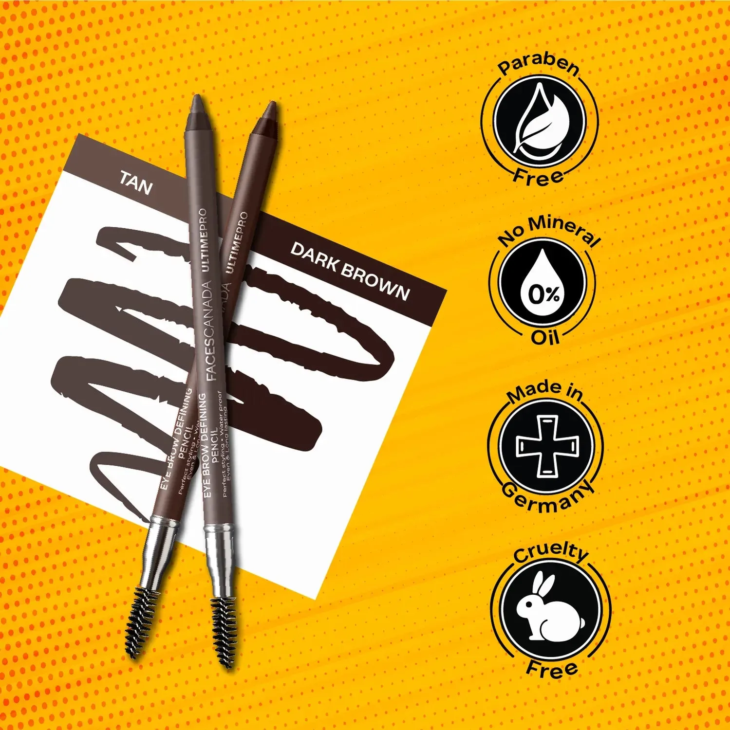 Faces Canada Ultime Pro Brow Defining Pencil  Dark Brown 02  1.2 gm