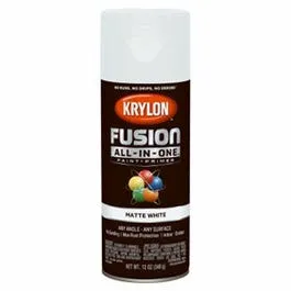 Fusion All-In-One Spray Paint   Primer, Matte White, 12-oz.