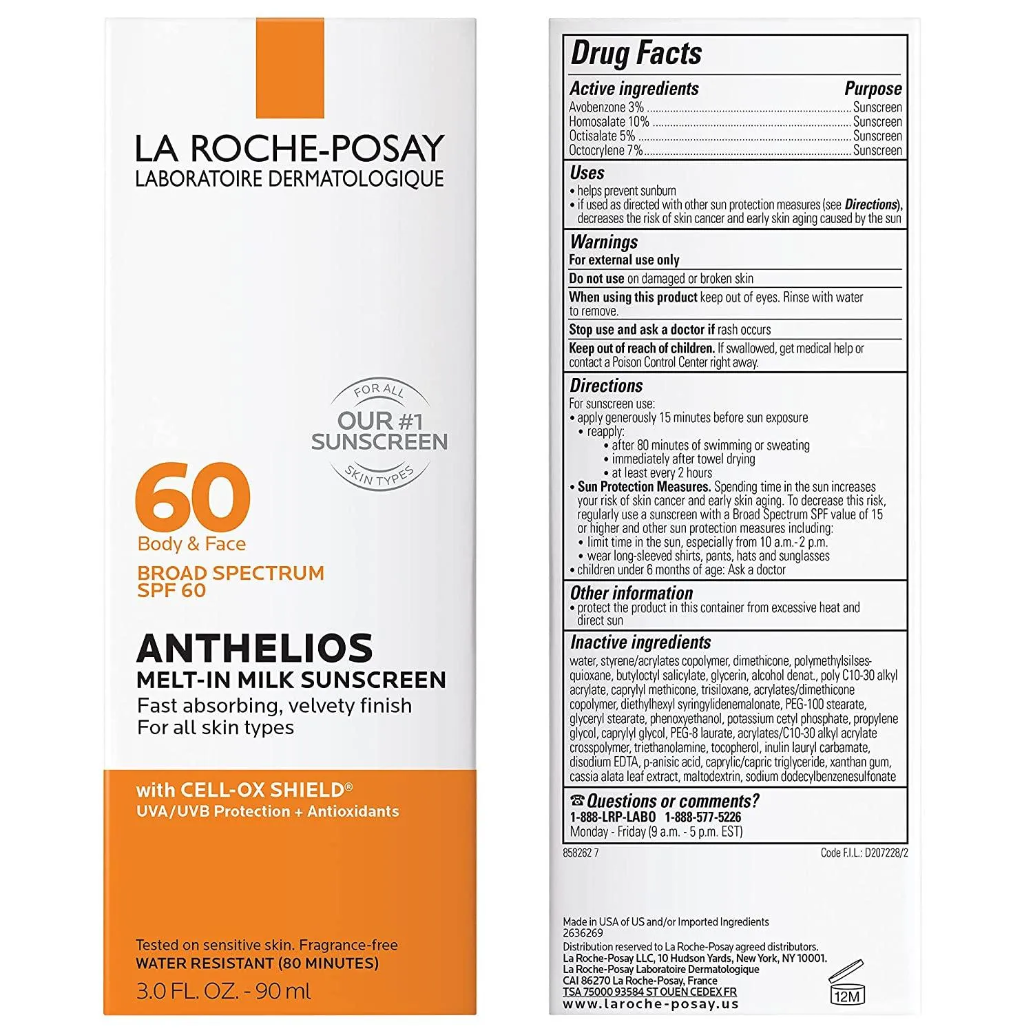 LA ROCHE POSAY - Anthelios Melt In Milk Sunscreen SPF 60 - 90ml