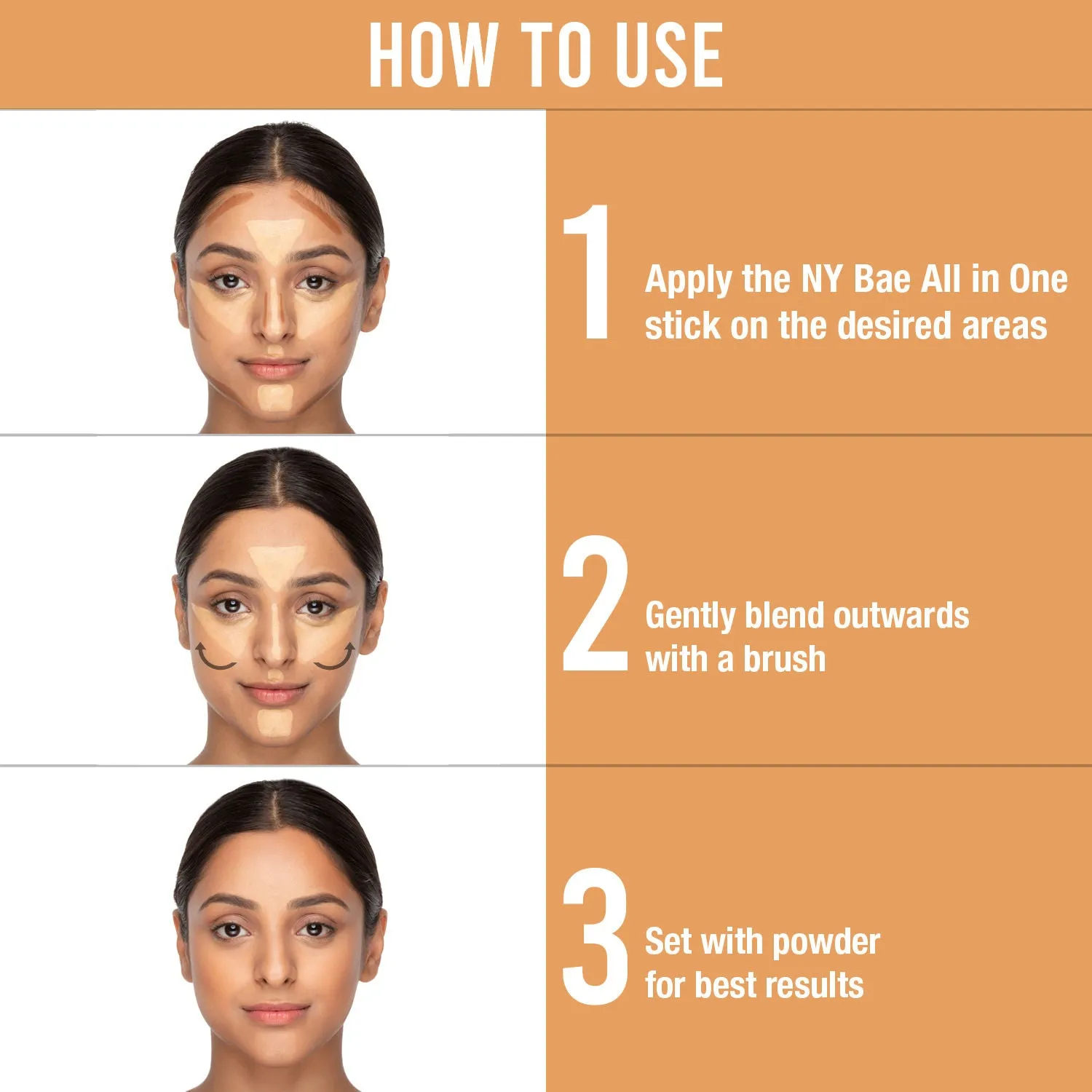 NY Bae All In One Stick| Foundation, Concealer, Contour, Colour Corrector| For Wheatish Skin| Flawless Texture| I'm Goin' To Coney Island- Caramel 4