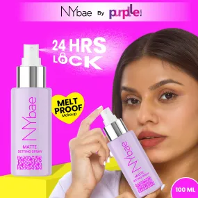 NY Bae Matte Setting Spray (100ml) | Mattifies Skin | Makeup Fixer | Long Lasting Makeup | Crease-Free | Hydrating Face Mist | Green Tea Extracts | Normal To Oily Skin