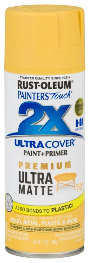Rust-Oleum 331186 Spray Paint, Matte, Golden Leaf, 12 oz, Can :CAN: QUANTITY: 1