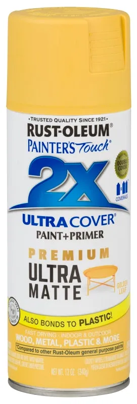 Rust-Oleum 331186 Spray Paint, Matte, Golden Leaf, 12 oz, Can :CAN: QUANTITY: 1