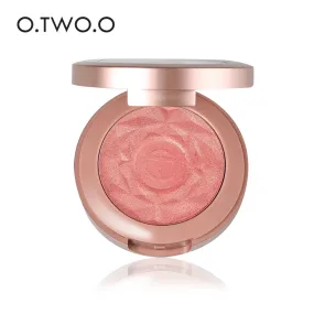 Shimmer Blush With Brush Makeup Flower Palette Long-Lasting Face Check Blush Pink Orange Red