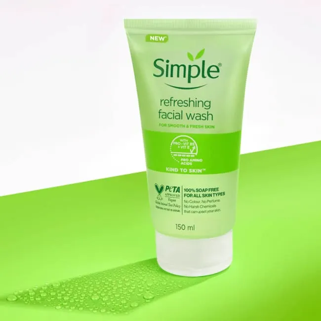 Simple Kind To Skin Refreshing Facial Wash - 150ml