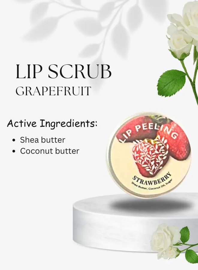 Soap&Friends 15 ml Strawberry Lip Balm and Scrub Set of 2