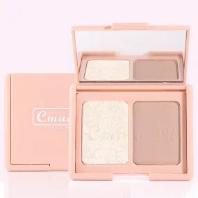 Two-Tone Delicate Natural Blush Highlighter Powder